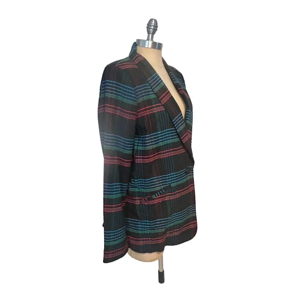 CAbi 3850 Plaid Holiday Blazer Size Large - Picture 3 of 6